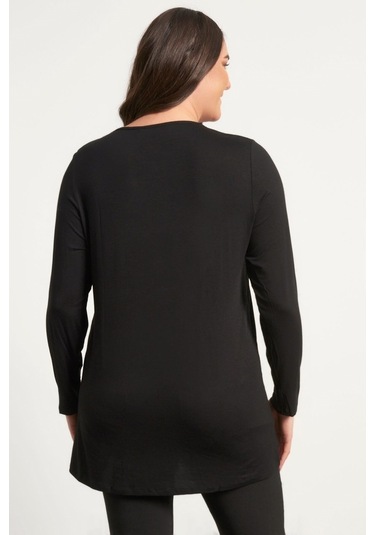 Myline Kadın Payet Şeritli Bluz 24075 Siyah