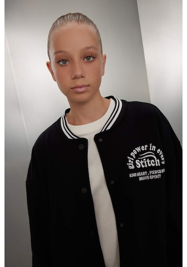 Defacto Kız Çocuk Kolej Yaka Kalın Kumaş İçi Yumuşak Tüylü Bomber Hırka A4816A824AUBK81 Siyah Defacto Kız Çocuk Kolej Yaka Kalın Kumaş İçi Yumuşak Tüylü Bomber Hırka A4816A824AUBK81 Siyah