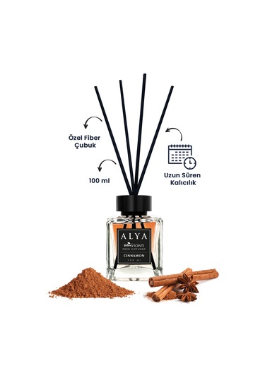 Alya Nature's Scents Cinnamon  + Melon + Lilly Of The Valley Bambu Çubuklu Oda Kokusu 3 x 100 ML 