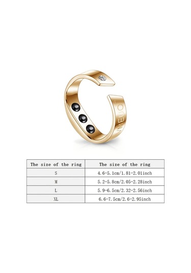 Altın M Horlama Önleyici Yüzük - Altın Kaplama, 3 Anti-horlama Boncuğu İle Rahat Akupresür Cihazı, Nefes Alma Ve Uyku Desteği İçin, 4 Boyutta Mevcut