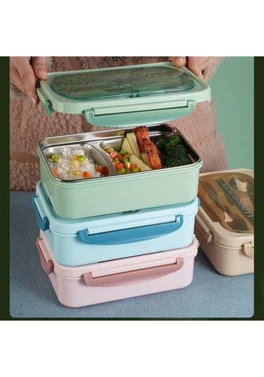 Jian Fan Yeni 304 Paslanmazçelik Bölmeliöğle Yememe Kutusu Ofis Çalışanıögrenciocuk Sızdırmazıyalımıöğle Yememe Kutusu Pembe