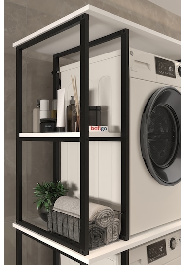 Bofigo Çamaşır Makinesi Dolabı Kurutma Makinesi Dolabı Metal Banyo Dolabı Mısra Beyaz Bofigo Çamaşır Makinesi Dolabı Kurutma Makinesi Dolabı Metal Banyo Dolabı Mısra Beyaz