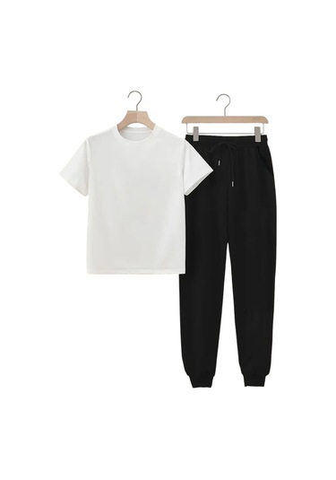 Çocuk Paris Baskılı Eşofman Takımı Beyaz