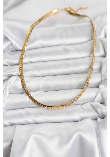316l Çelik Gold Renk Zincir Kadın Kolye Eb-bko10631 Çok Renkli