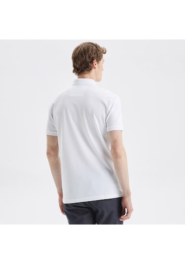 Nautıca Erkek Beyaz Slım Fıt Kısa Kollu Polo K35062T 1Bw Beyaz