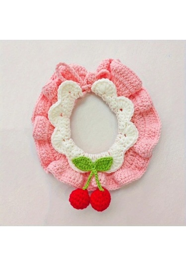 Willowhaven Pembe S Boyutlu Yumuşak Tığ İşi Evcil Hayvan Tasması, Hardal-beyaz Ekose Fiyonk