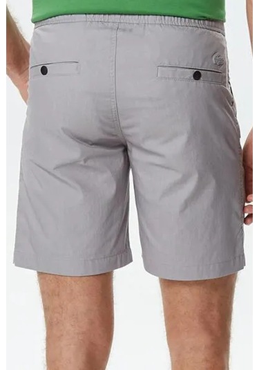 Lacoste Men's Regular Fit Cotton Bermuda Shorts Grey Erkek Pamuklu Bermuda Şort Gri