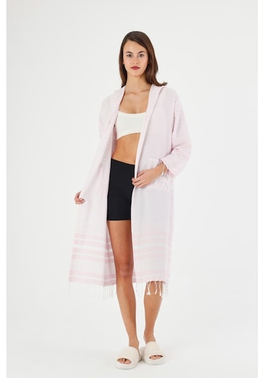 Mulberry Katya Peştemal Bornoz Banyo Ve Plaj Elbisesi Pembe