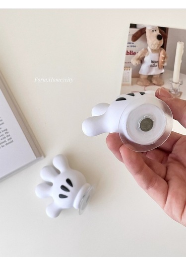 Maoyaya Diş Fırçası Tutucu Mickey Mouse Palmiye Desenli Çok Amaçlı Ev Dekorasyonu Beyaz - Sarı