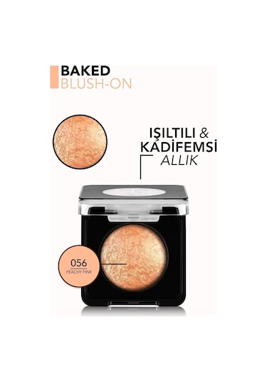 Flormar Işıltılı Fırınlanmış Allık - Baked Blush-On - 056 Peachy Pink - 8682536051521