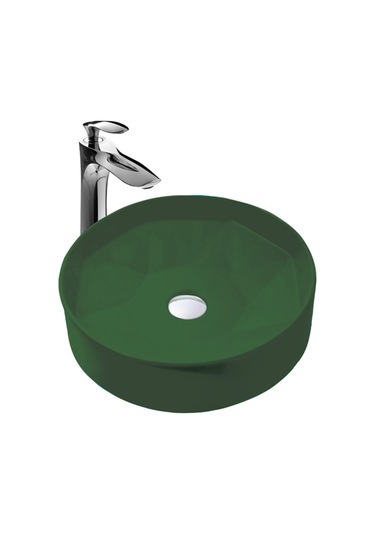 Paluci Diamond Matt Green Çanak Lavabo