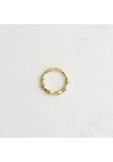 Glorria Altın Burgu Halka Piercing Sarı