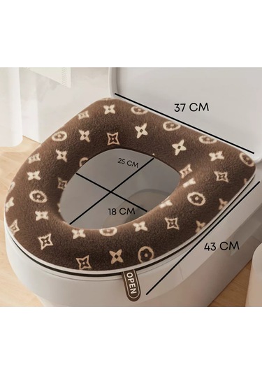 Shalabelle Tuvalet İçin Yumuşak Oturma Kılıfı 210293765 Kahverengi