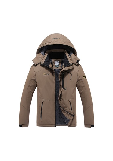 Erkekler İçin Gündelik Kapüşonlu Kalın Polar Ceket Kırmızı