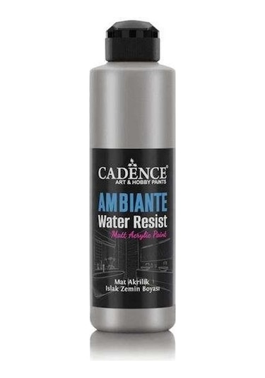 Cadence Ambiente Islak Zemin Boyası 250 Ml Metalik Gümüş + 10 G Katalizör