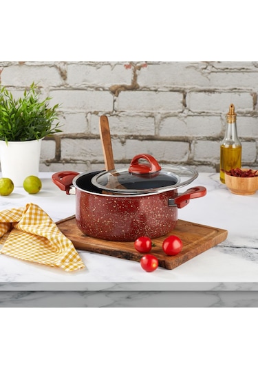 Kahramanlar Kiremit Teflon Derin Tencere 24 Cm