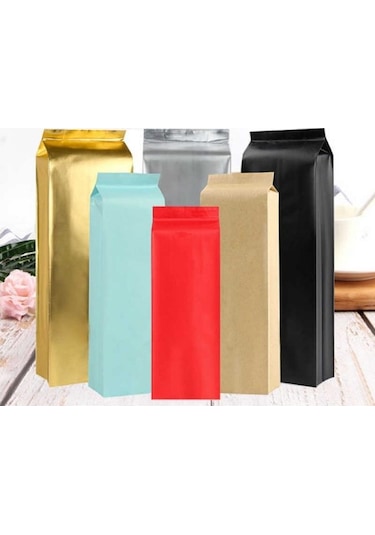 Doypack Alüminyum Yan Körüklü Torba 12.5 x 40 CM 50'li