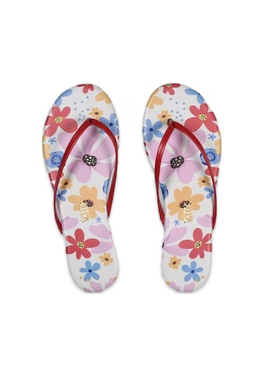 Tkees Tk-2023 Parmak Arası Kırmızı Kadın Terlik
