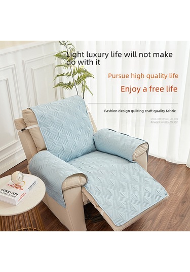 Geeroyoo Tek Koltuklu Koltuk Kılıfı, Dört Mevsim Antipyilanmalı, Toz Koruyucu Örtü, 55x200 Cm Gri Üç Çizgi Yıldız Desenli, Leg托lu Minder DiğER