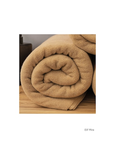 Banyo Havlusu 90x150 Cm %100 Pamuklu Otel Havlusu Gramajlı 600 Gr Bej