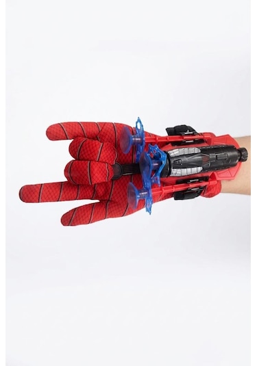 Ağ Atan Örümcek Adam Eldiveni 2 Tane Vantuzlu Dart Eldiven Ve Ağ Fırlatıcı Mekanizması Oyuncak Seti Spider - Man