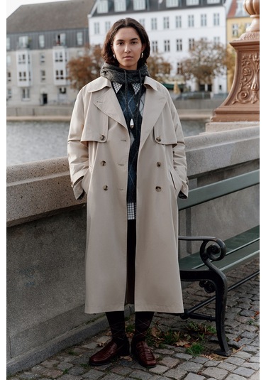 Zurıch Oversıze Trençkot Kum Kum