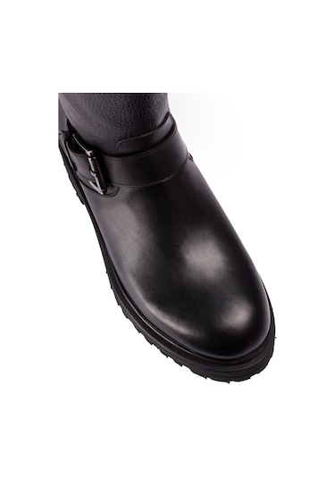 Deery Hakiki Deri Siyah Kadın Bot Siyah (539893211) Siyah