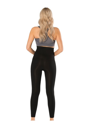 2 Beden İnceltici Kadın Korse Tayt Siyah Yüksek Bel Korse Siyah