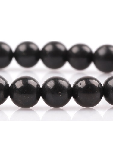 Shungite Doğal Taş Bileklik 6 mm Küre Kesim Çok Renkli