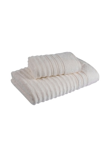 Fialka Long Twist Dalgalı Havlu 2'li Beyaz 50x90