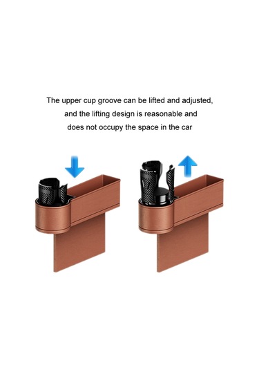 Araba Koltuğu Boşluk Saklama Kutusu Araba Su Bardağı Tutucu Küllük, Renk: Sol Siyah