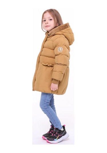 Benitto Kids Kız Bebek Çocuk Mont 51284-kahve Kahve
