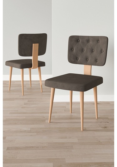 Lars Atlantik 80x132 Açılabilir Mdf Masa Yemek Odası Takımı,mutfak Takımı 4 Adet Sandalye Cappucino