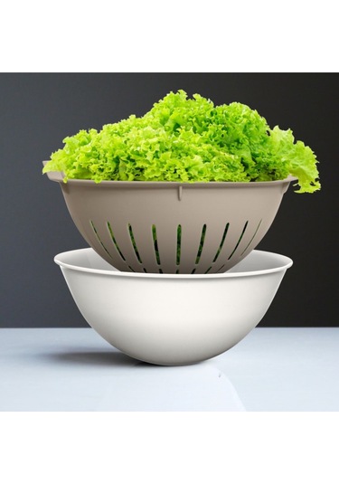 Ceronni Handy Kaseli Süzgeç 3 Lt Bej Bej