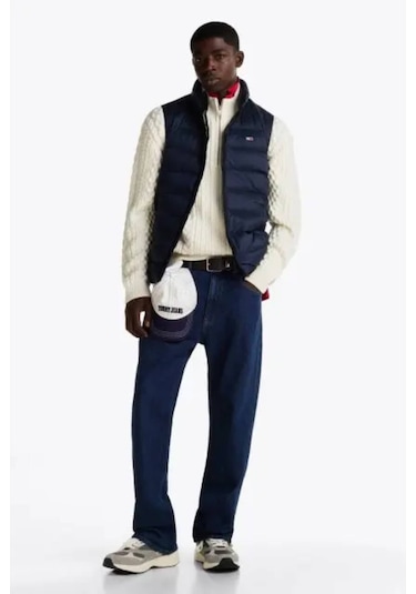 Tommy Jeans Erkek Yelek-dm0dm20663 Mavi
