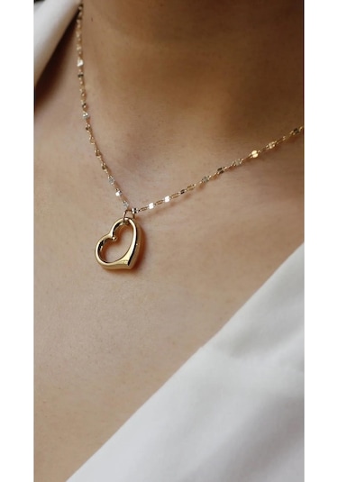 Diamine  14 Ayar Altın Kalp Kolye