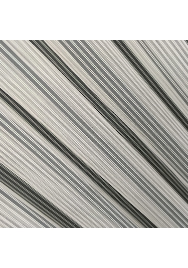 Perdefony Sedef Simli Çift Çizgili Tül Perde