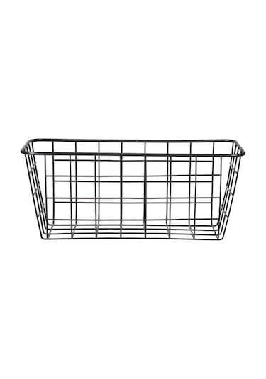 Leezsing Siyah Demir Duvar Basketi - Deliksiz Yapıştırıcı Montajlı, Mutfak/banyo/ofis Çekirdek Depolama Aracı Diğer