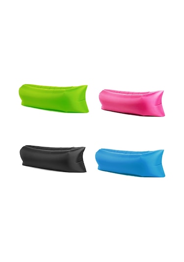 Şişme Şezlong Kanepe Polyester Anti Sızıntı Açık Kamp Plaj - Pembe