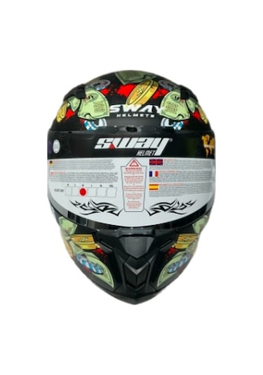 Sway SW 820 Ugly Full Face Gümüş Vizörlü Kask