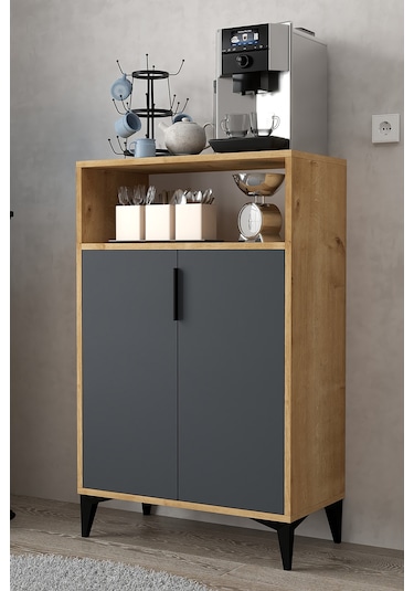 1204 Ada Çok Amaçlı Dolap , Kahve Köşesi , Kiler Dolabı , Mutfak Standı 2 Kapılı , Antrasit Safir Antrasit - Safir 1204 Ada Çok Amaçlı Dolap , Kahve Köşesi , Kiler Dolabı , Mutfak Standı 2 Kapılı , Antrasit Safir Antrasit - Safir