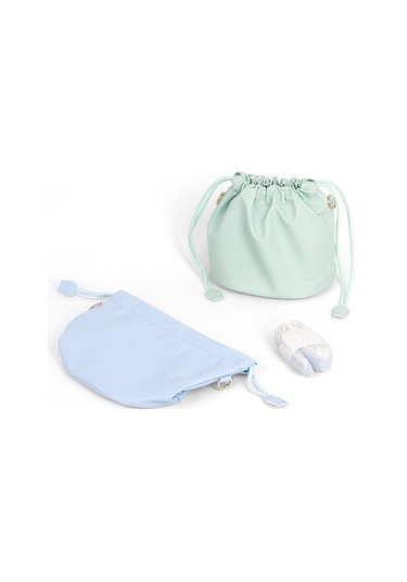 Sones Deri Büyük Kapasiteli İpli Cep Taşınabilir Su Geçirmez Kamera Çantası Yeşil