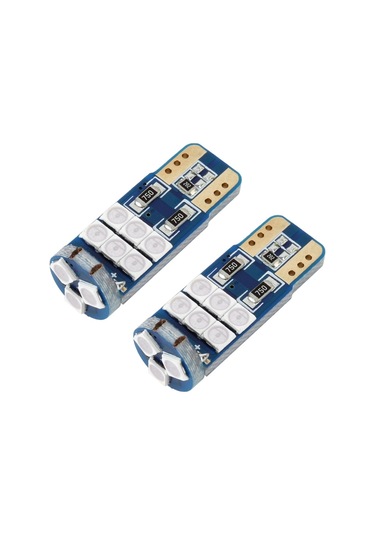Sones 2 Adet T10 Dc12 / 1w 9led Smd-3030 Araba Park Lambası Mavi Işık
