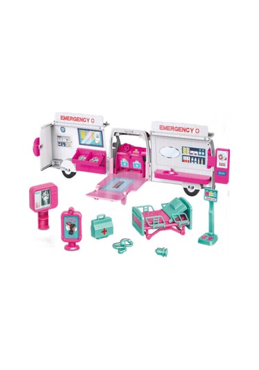 Mobile Hospital Oyuncak Bebekli Ambulans Ve Doktor Seti 11 Parça
