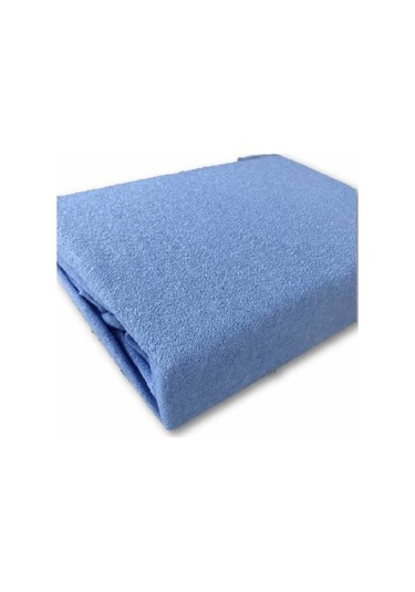 Altın Karma Havlu Lastikli Çarşaf Takımı 180x200 Cm 2 Adet 50x70 Cm Yastık Kılıfı Mavi