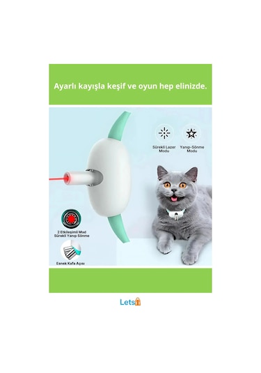 Usb Şarjlı Otomatik Lazer Oyun Tasmaları Enerji Dolgunu Eğlence