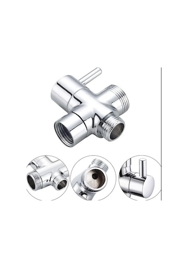 HMS Pirinç Robotik Duş Seti Yönlendirici 1/2-1/2-1/2 REKORLU Krom