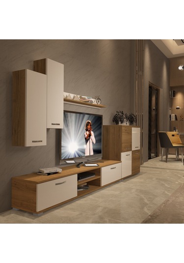 Decoraktiv Eko 6 Mdf Dvd Tv Ünitesi Tv Sehpası Pera - Beyaz