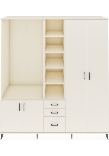 Kronos Dolap 13 Raflı 3 Çekmeceli 4 Kapaklı 220x59x243 Aytaşı-aytaşı/aytaşı Aytası/aytası