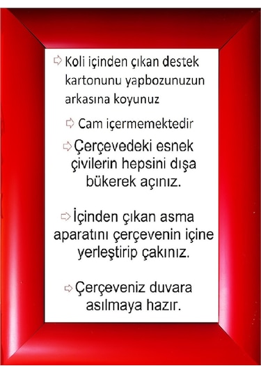 SarPlus Balıksırtı Puzzle Çerçevesi 500 Parça 68 CM x 48 CM Kırmızı